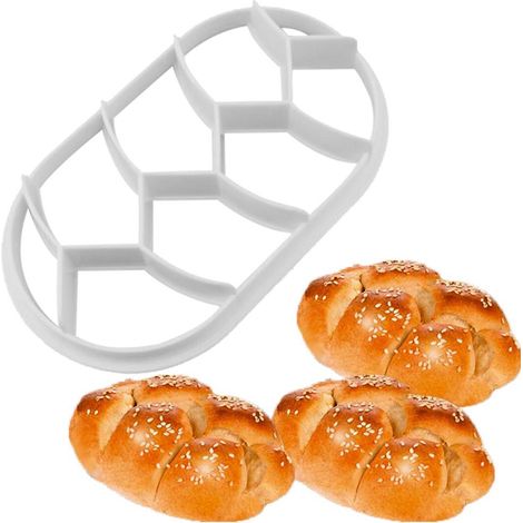 Ensemble de 2 moules à pâte pour la cuisson de petits pains et emporte-pièces en plastique (1/5)