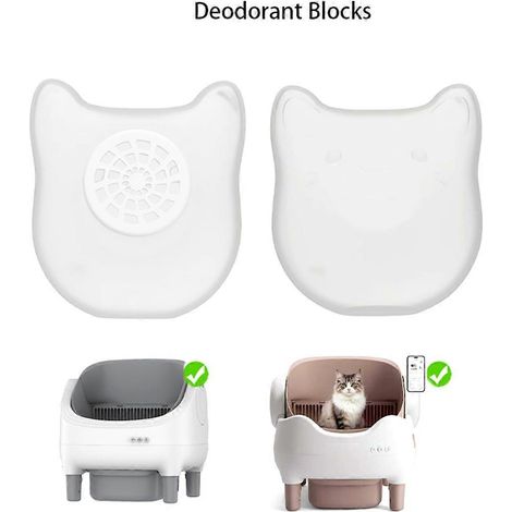 Blocs désodorisants pour bac à litière pour chats, désodorisants automatiques pour bac à litière qui purifient l'air. (1/5)