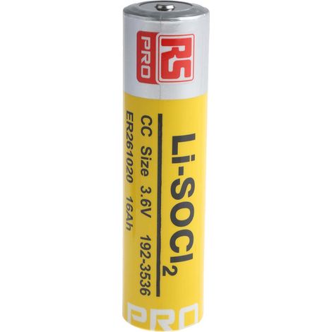 Pile 2/3 CS, 3.6V, RS PRO, Lithium Thionyle Chloride, 16Ah ( Prix pour 1 )