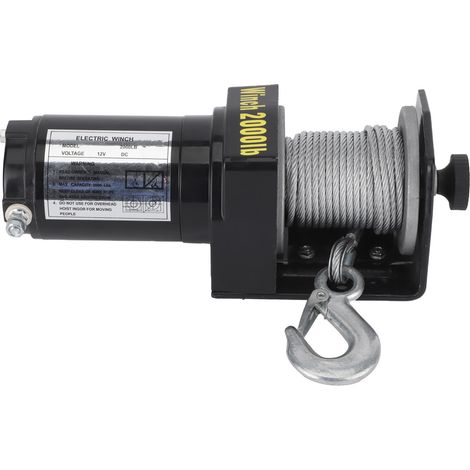 Treuil électrique 12 V, capacité de charge de 907 kg (2000 lb), télécommande, treuil haute efficacité pour VTT, UTV, voiture, camion et bateau (1/5)