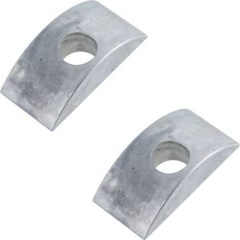 2x étrier demi lune 8mm avec trou pour vis assemblage 7mm 8mm meuble ancien demi lune rond ferrure vintage rustique tête romaine bois table lit