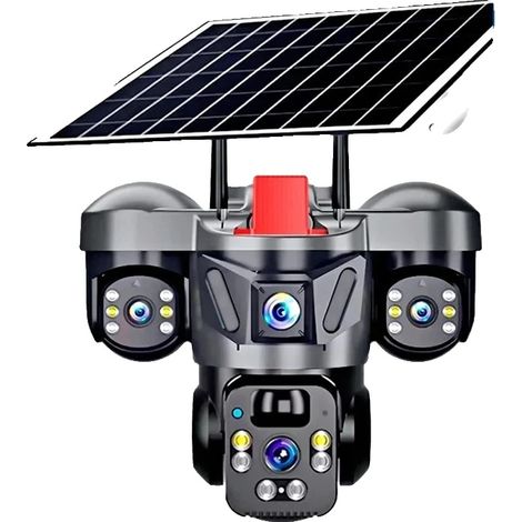 Caméra PTZ, Énergie Solaire, Clarté 1080p, Caméra WIFI et 128 Go (1/2)