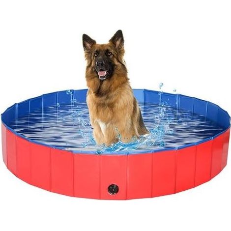 Piscina para perros de 80 x 20 cm, plegable para mascotas, gran piscina de PVC (1/5)