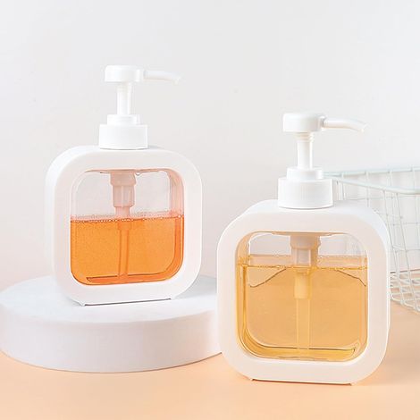 Distributeur Savon, Distributeur Savon Liquide avec éTiquette ImperméAble à l'eau, Distributeur Savon Cuisine (300ml+500ml) (1/5)