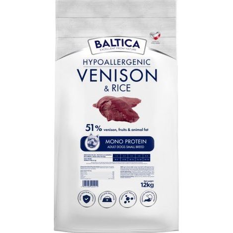 BALTICA NUTRACEUTIC Hypoallergénique Venaison et riz XS / S 12 kg (1/2)