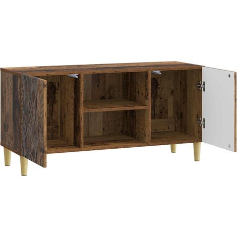 vidaXL TV Cabinet 102 x 34.5 x 50 cm Old Wood Engineered Wood (1/4)