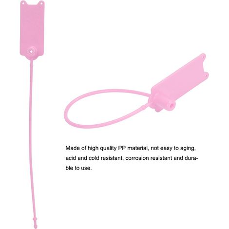Attachettes Autolockables 195mm (100Pcs) - Pour Sacs, Chaussures, Bagages - En PP Durable - Couleurs Variables (1/5)