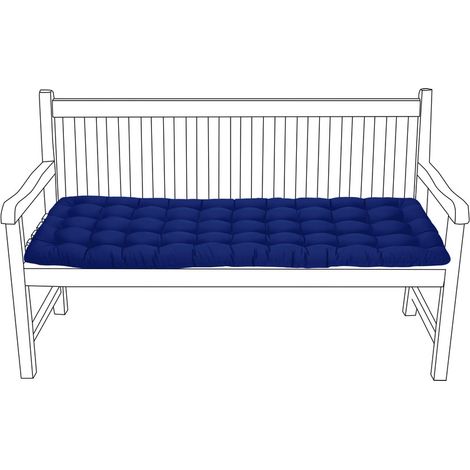 Gardenista - Cuscini per panche da giardino per mobili in rattan, Cuscini per panche a 2 posti resistenti all'acqua, 108x42 cm Cuscini di ricambio per sedili da esterno - Marina Militare (1/5)