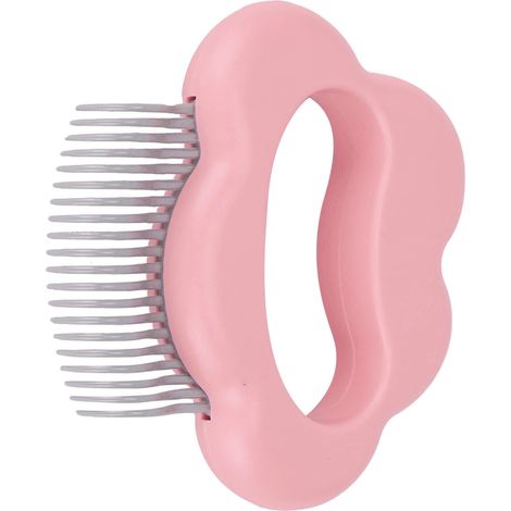 Peigne de massage pour animaux, brosse en forme de coquillage, outil de toilettage pour chat et chien, rose, pour enlever les poils morts (1/5)