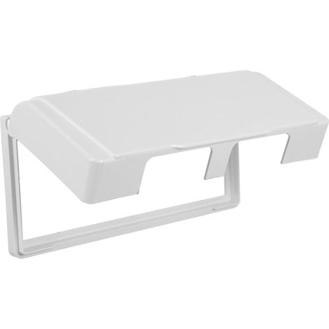 Boîtier Étanche pour Prise Électrique 4 Voies Couvercle Adhésif Blanc Protection Anti-Éclaboussures pour Salle de Bain Cuisine Cache-Prise Résistant à L’Humidité Installation (1/5)