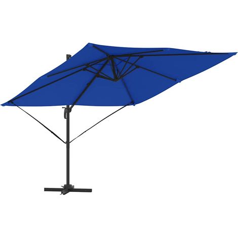 Parasol Roma Bleu 286 x 284 x 265 cm Aluminium et polyester