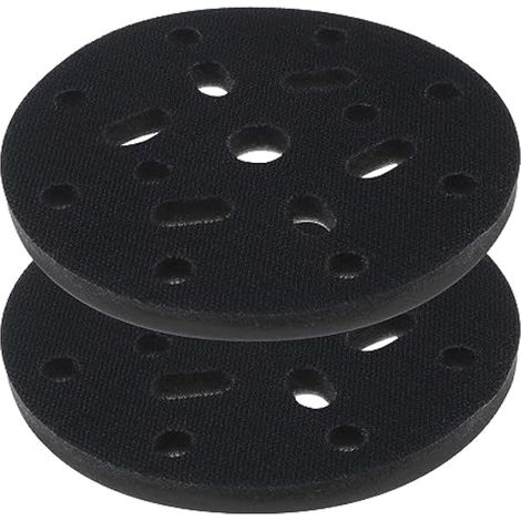2 pièces Coussin d'interface en mousse souple 6 pouces (150mm) compatible Makita BO6030/BO6040 - Patin de polissage de remplacement auto-agrippant 17 trous (1/5)