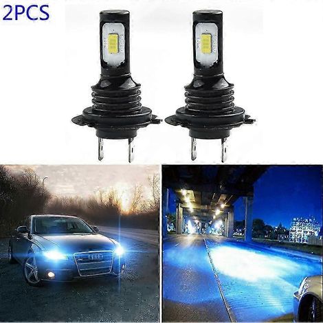 Kit de 2 ampoules LED H7 pour phares (feux de route/croisement), antibrouillards, 8000K, bleu glacier, sans erreur, compatibles avec feux de recul, clignotants et feux de position. (1/5)