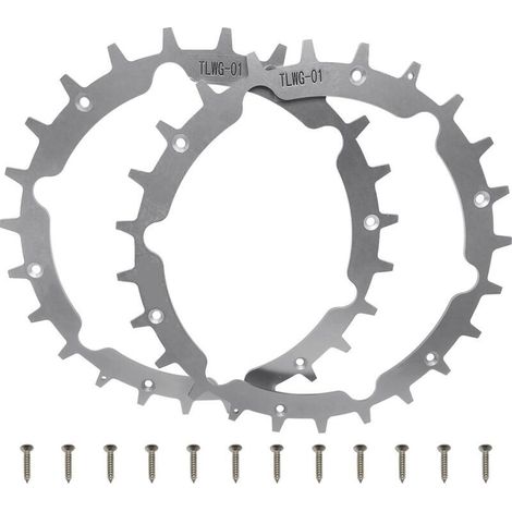 Pointes de tondeuse à gazon en acier inoxydable pour robot tondeuse Gardena Sileno City 212 mm avec 12 vis, amélioration de la traction pour tondeuse robot Gardena (1/5)