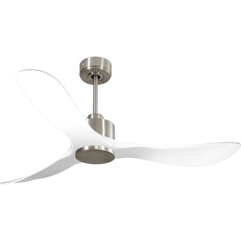 Modulo de KlassFan - Super destratificateur et ventilateur DC 106 cm Blanc  pales bois noir  Lumière  dimmable 15 à 20 m² (1/5)