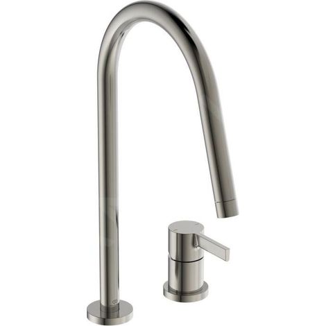 Ideal Standard Gusto - Mitigeur d'évier, installation à 2 trous, acier BD422GN (1/5)