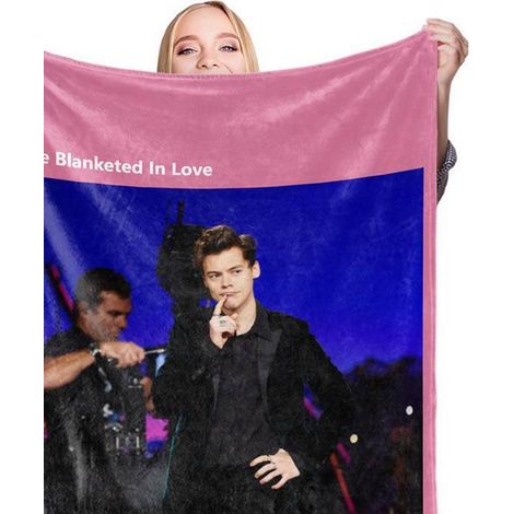 Personalisierte Harry-Styles-Sternendecke, 120 x 150 cm, Sternenmuster, weicher Stoff, Dekoration für Schlaf- oder Wohnzimmer (1/3)