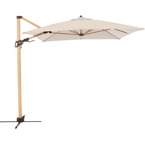 Doppler Sonnenschirm / Ampelschirm "Alu Wood AX Ultra Pendelschirm 300 x 220", 300 x 220 cm, natur, Bezug Polyestergewebe, Gestell Aluminium/Stahl, 20,6 kg (1/9)