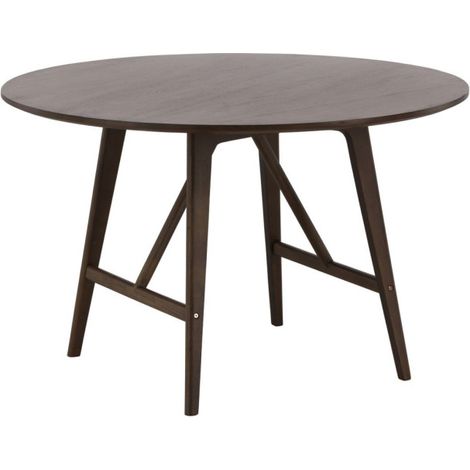 Table à Manger Ronde "Kaseidon" 100cm Marron (1/5)