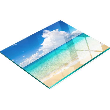 Pannello decorativo multifunzionale in vetro temperato Paradise Beach 60x52 cm (1/5)