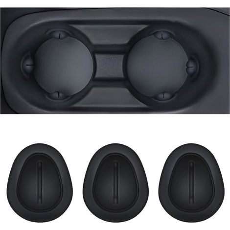 Insert Porte-Gobelet Voiture, Clip Tasse d'eau en Silicone pour Voiture, Universel Limiteur Gobelets d'eau pour Porte-Bouteille Automobile, Fente Console Limiteur Glissement(3 Pièces) (1/5)
