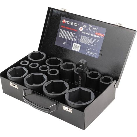 Juego de llaves de impacto de 3/4" y 6 puntas, 14 piezas (1/5)