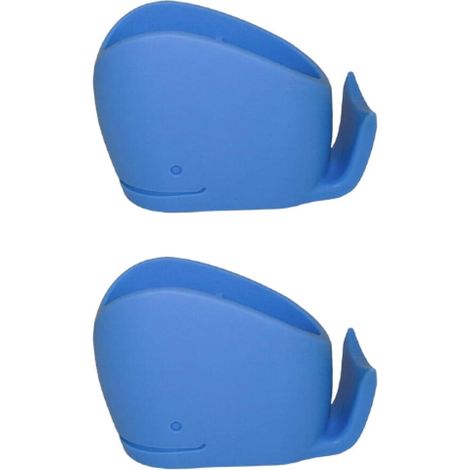 Soporte para cepillos de dientes para niños y adultos, soporte para cepillos de dientes y pasta de dientes con forma de ballena, 2 compartimentos, organizador adorable (2 piezas) (1/5)