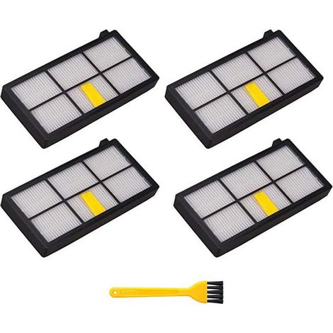 4er-Pack Filter mit Bürste für iRobot Roomba 800/900 Serie Saugroboter (1/4)
