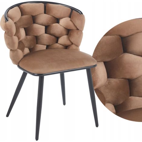Fauteuil K47-FX (B) en velours cappuccino