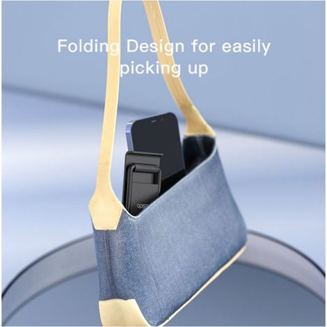 Table Pliante Voiture - Support Telephone Integre - Pour Smartphone Et Petite Tablette - 4,9x9,3x1 Cm - 19 G - Blanc (1/5)
