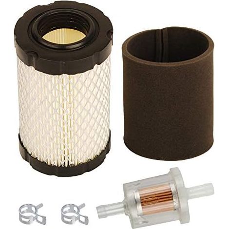 Filtre à air pré-filtre à carburant Compatible with John Deere L105 L107 LA135 LA145 D160 D170 E100 E120 E130 Z335E Z335M Z345R Z355R Compatible with MIU14395 GY21435 13963 Tondeuse à gazon (1/5)