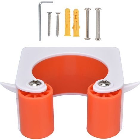 Support De Bicicleta De Parede Abs Multifuncional Estável E Confiável, Design Fixo, Para Garagem, Sala De Estar, Laranja (1/2)