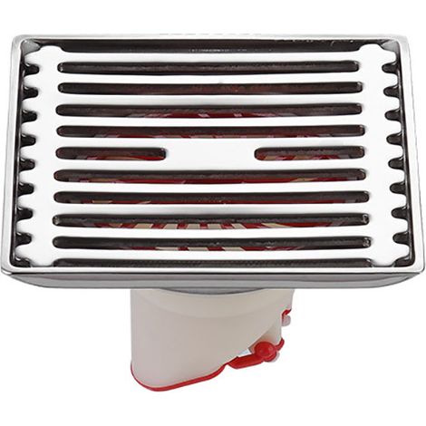 Siphon de Sol en Acier Inoxydable, Siphon de Sol pour Machine à Laver Anti-Clog de Déodorant de Salle de Bain, Plastique, droit (1/5)