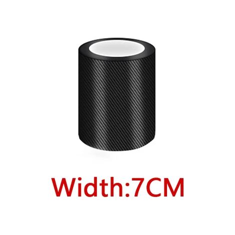 (5 m - 7 cm) 1 m / 3 m / 5 m Autocollants en fibre de carbone 3D pour voiture : protection anti-marquage pour seuils de porte, coffre, pare-chocs, rétroviseurs latéraux, ruban anti-rayures, autocollan (1/5)