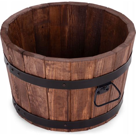 Vaso da fiori in legno 35XH21 basso K noce (1/5)