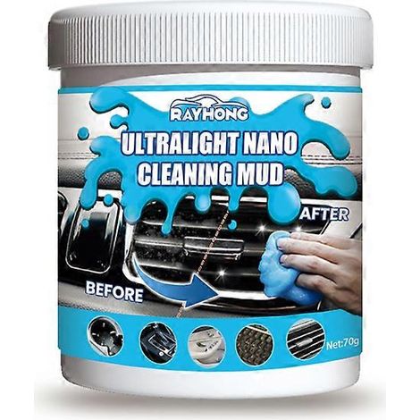 Colle nettoyante douce et réutilisable, super propre, en gel gluant et gluant pour la maison, le téléphone, la voiture, l'ordinateur portable, le clavier : lingette collante pour la poussière et la sa (1/5)