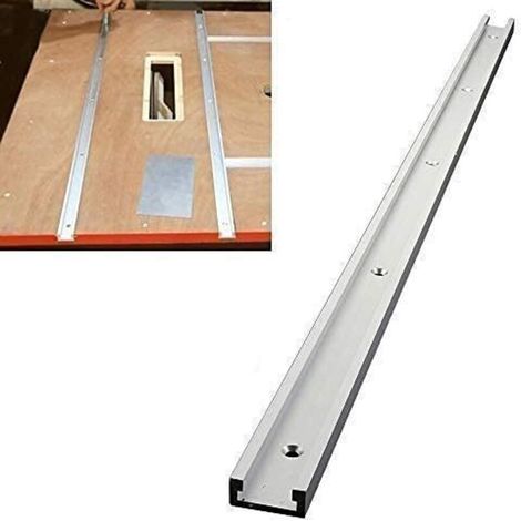 T-Tracks Rail De Serrage 400 Mm, Gabarit De Rail À Onglet T-Track, Fente De Fixation En Aluminium Avec Vis Autotaraudeuses Pour Scie À Table, Routeur, Outil De Travail Du Bois