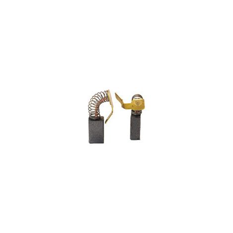 2 austauschbare Kohlen für Ryobi. Abmessungen: 6 x 9 x 15 mm.