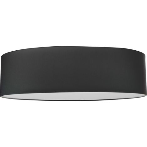Plafonnier Abat jours en Tissus Anthracite Cylindre diam 48 cm JOSEFINA (1/2)