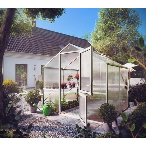 KGT Gewächshaus "Rose II", pressblank, 5,1 m², 10 mm HKP