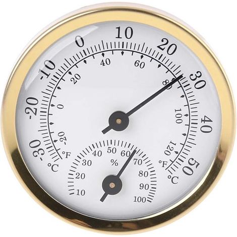 Medidor de humedad - Temperatura - Humedad - Para interiores - Oficina - Hogar - Habitación - Exteriores - 58 mm de diámetro - Alta precisión (1/5)