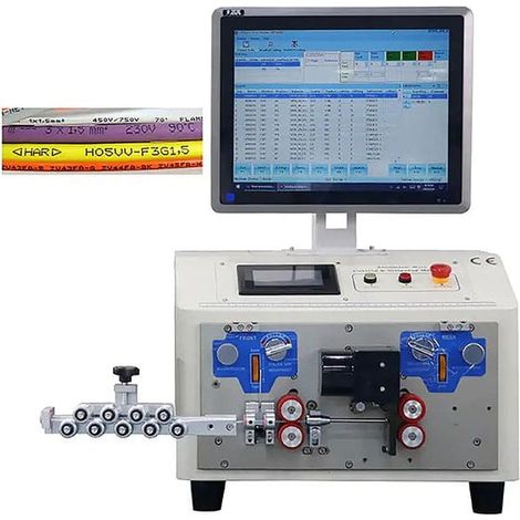 Macchina automatica per il taglio e spelatura dei cavi unipolari (2-50 mm²) controllata da software