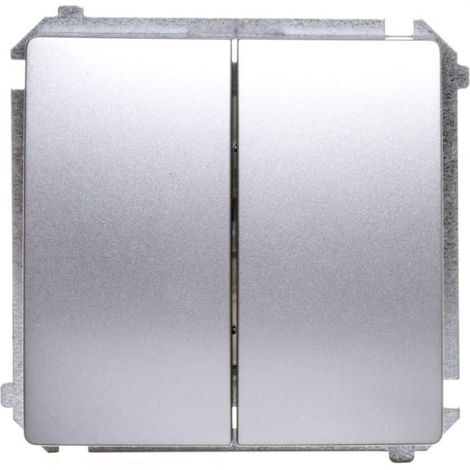Interruptor de tipo vela Simon Basic 10AX 250V, conectores r谩pidos, plata mate BMW5.01/43