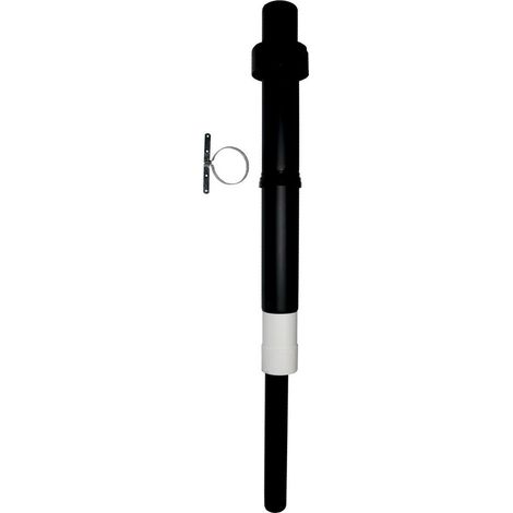 Wolf Luft-/Abgasführung 2651474 1200-1700 mm, schwarz, DN 80/125, senkrecht, PP (1/2)