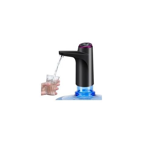 Pompe à eau pour bouteille - Distributeur d'eau électrique - Rechargeable par USB - Pompe à eau automatique - 5 gallons (environ 19 litres) - Livrée avec tuyau d'arrosage et câble de chargement (1/5)