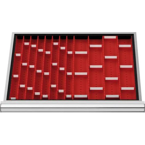 [NEUWERTIG] B-Ware Stier Schubladeneinteilung Einsatz Muldenplatten Organizer Rot Kunststoff 6 Mp