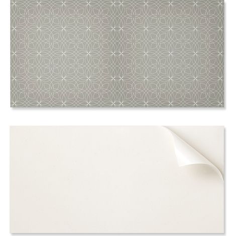 Paquete de baldosas autoadhesivas de PVC con estampado geom茅trico de flores, 10x40x20 cm.