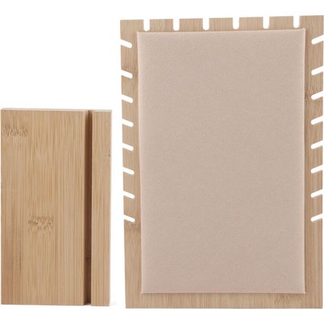 Supporto in legno per esporre e organizzare collane, bracciali e ciondoli (beige) -Crezuo