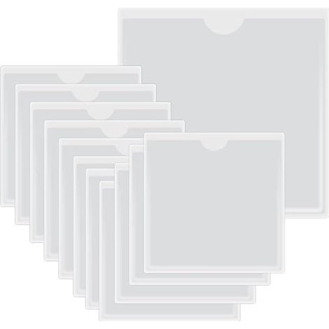 Porte-étiquettes transparents et autocollants, pochettes autocollantes en film PVC souple pour organiser et protéger les cartes. (1/5)