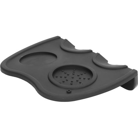 Tapis distributeur de café en silicone, tasseur, support antidérapant à double trou pour la préparation des boissons (1/5)